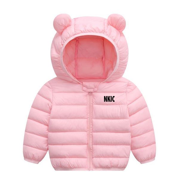 Baby Boys Girls Ear Hooded Brand Light Down Jackets Coats Winter Warm Cotton-padded Infant Kids Outerwear Thick Children 2-6 Years