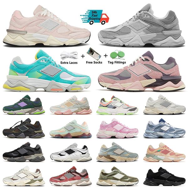 High Quality 2024 Designer OG Sea Salt Running Shoes Womens Mens 9o6os Athletic Sneakers Cookie Pink Overdye Clay Ash White Taro Flats Train