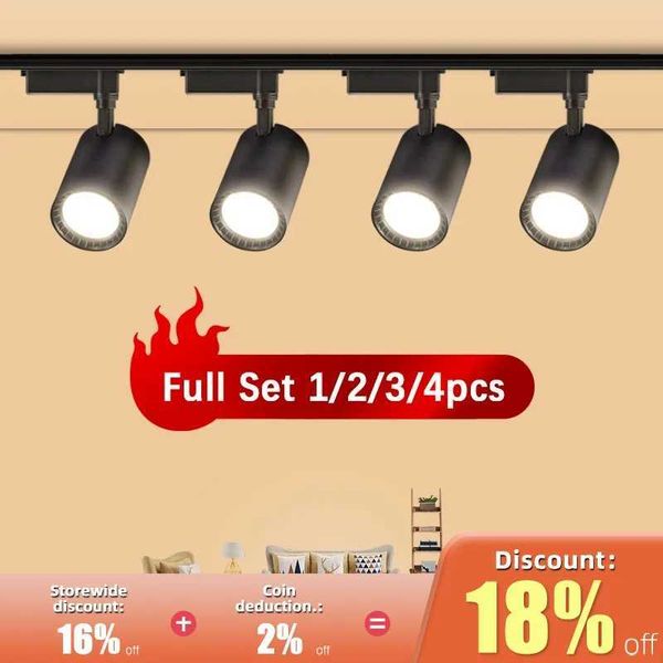Full Set Led Track Light Spot Light Fixture 12-20-30-40W Track Lighting Rail Spot Led Track Lamp For Living Room Clothing StoreLl240730