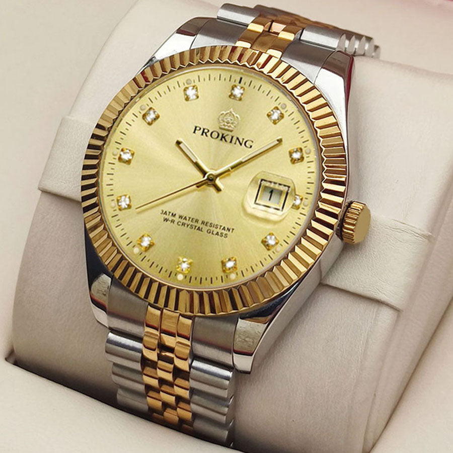 PROKING Luxury High-end business Watch for Man Quartz Sports Men Watch Waterproof Luminous Stainless Steel Chronograph Men&#039;s Watches Clock