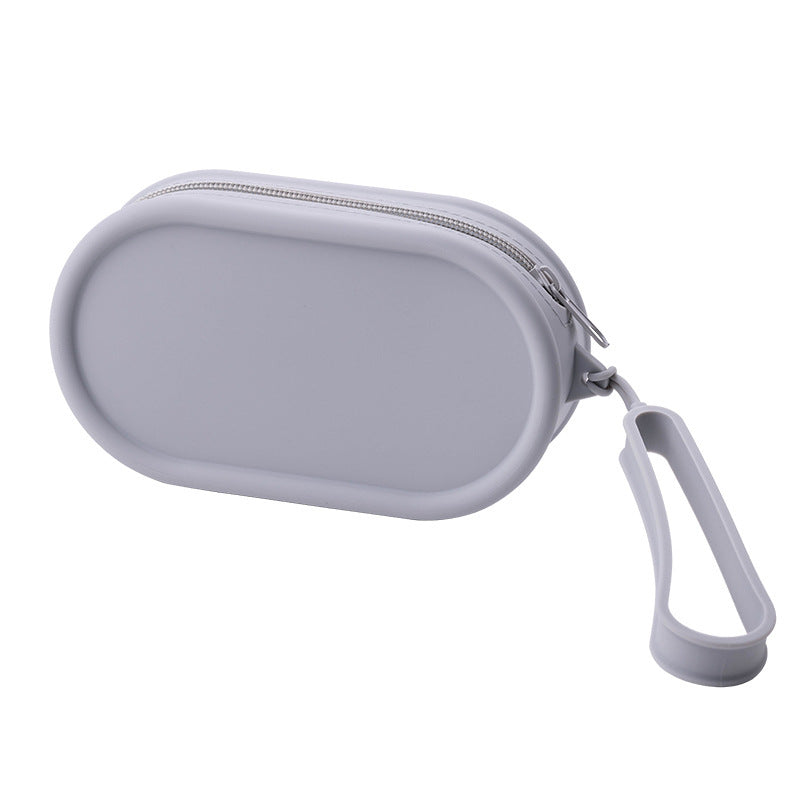 M236M Silicone round storage bag for women&#039;s lipstick cosmetics storage cosmetic bag change storage square bag beauty storage bag