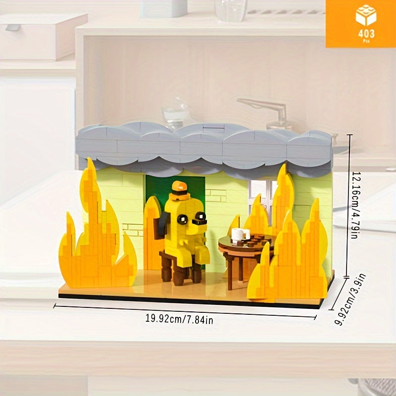 TEMU 403pcs Cartoon Dog Building Blocks, Fun Internet Meme Dog Building Blocks Set, Coffee Building Toy, Desktop Collection Model Toy