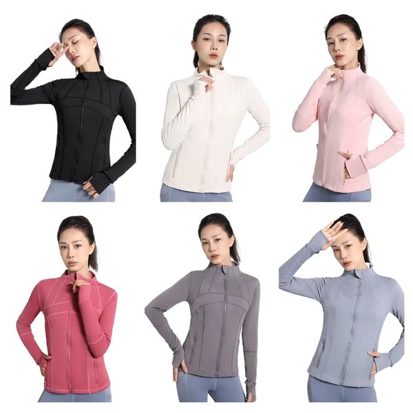 Yoga Women&#039;s Define Workout Sport Coat Fiess Jacket Sports Quick Dry Activewear Top Solid Zip Up Sweatshirt Sportwear Ho llolg zz