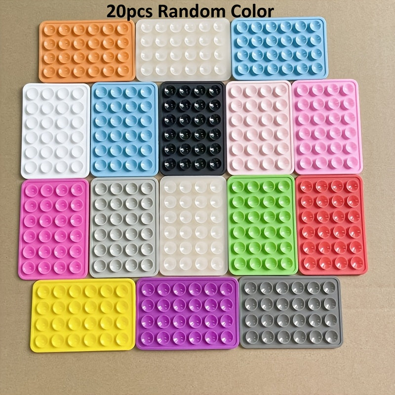 TEMU 8-pack-20-pack Silicone Suction Cups, Multi-functional Phone & Tablet Grip, Universal , , Reusable Adhesive Holders