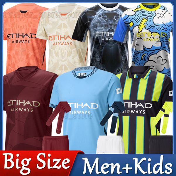 4XL 5XL 24 25 HAALAND GVARDIOL Soccer Jerseys BERNARDO DE BRUYNE RODRIGO 2024 2025 2026 JOAO CANCELO MANS SAVINHO DOKU Football Shirts Men U