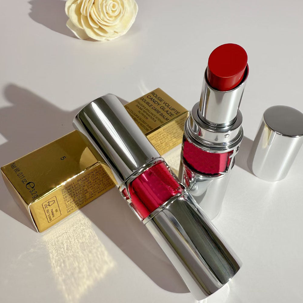 Brand New Version Quality Lipstick Matte Silver Tube 3.2g Rouge Candy Glaze Double Care Balm Intense Long Lasting Lip Makeup Cosmetic