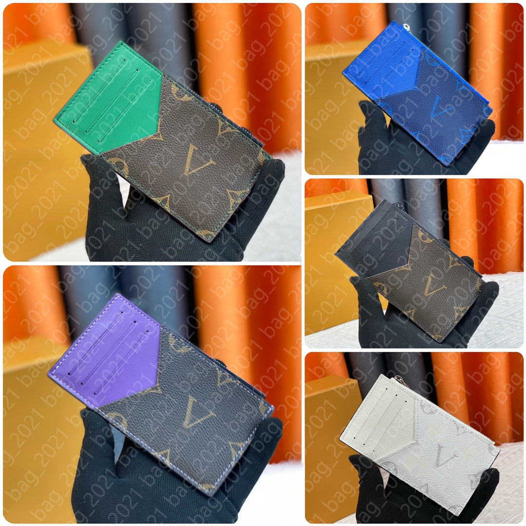 high mirror quality coin purse credit card holder designer wallet womens mens cardholder wholesale popular key pouch luxury passport holder with box