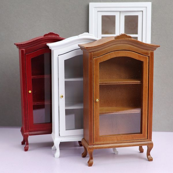 Kitchens Play Food Miniature Wooden Chinese Classical Wardrobe Mini Cabinet Bedroom Furniture Kits Home Living For 112 Scale Dollhouse Toys