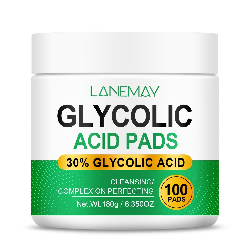 TEMU 100pads Glycolic Acid Pads With Vitamins B5, - Clean Pores And Impurities, Enhance Overnight Hydration And - Ideal For Oily, -prone, Or