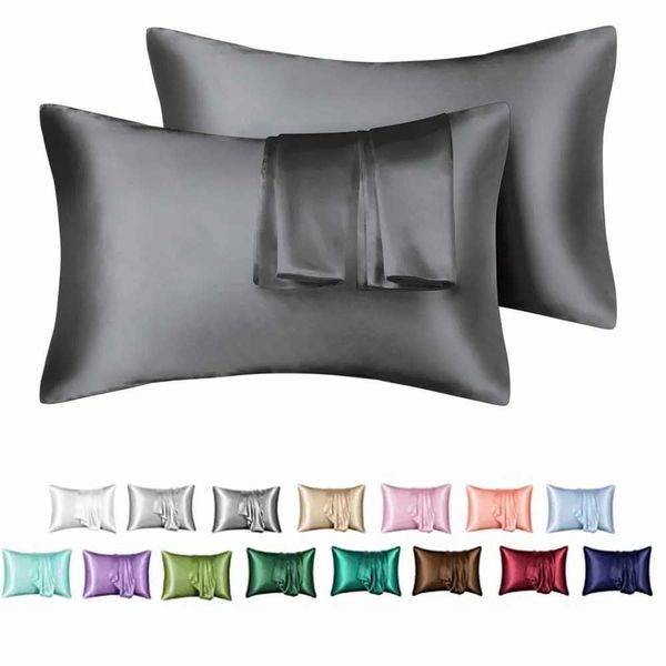 Silk satin skin care pillowcase hair anti silk pillowcase comfortable large pillowcase home decoration W240902