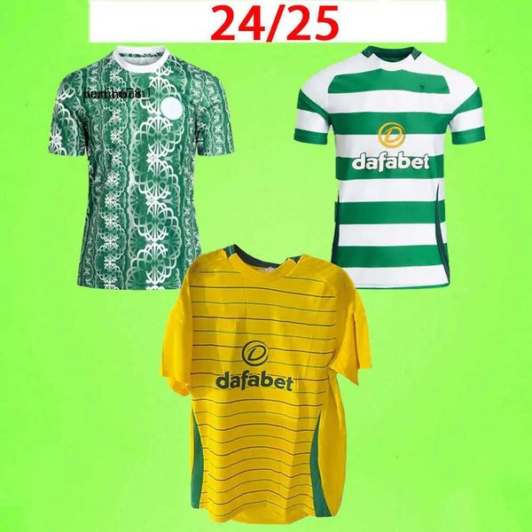 24-25 Celtic Soccer Jerseys 2024 2025 Celts LARSSON DALGLISH LENNOX Football Shirts T home away third Training Pre match uniform KY REO McGR