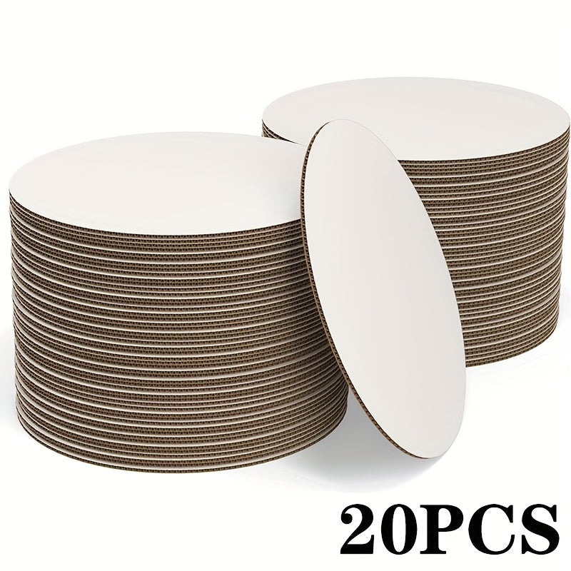 TEMU Round Plates | 20 Pack - 8 Inch | Cardboard Cake Circles | Disposable Cake Plate Base | Cake Decorating Supplies | Cake Plate Accessories