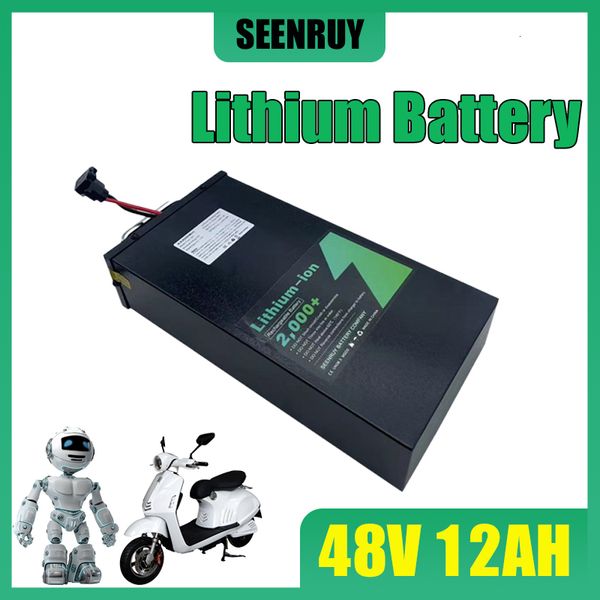 48V 12AH lithium Battery with smart BMS perfect for Motorcycle Robot Golf Cart Forklift RV Electric Wheelchair