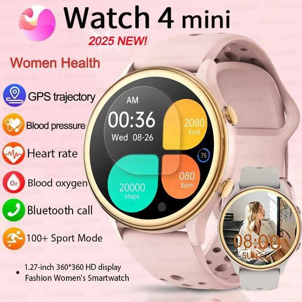 2024 New For Smart Watch Women AMOLED Heart rate Blood Pressure GPS Sport Fitness Waterproof etooth Call SmartwatchesXJ250108