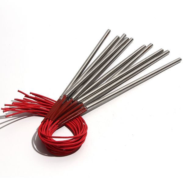 Heating Resistance Element Single End Wired Cartridge Heater Equipment 10pcs 7mmX190mm-195mm-200mm-210mm-220mm Electric Heat Pipe Cartridge