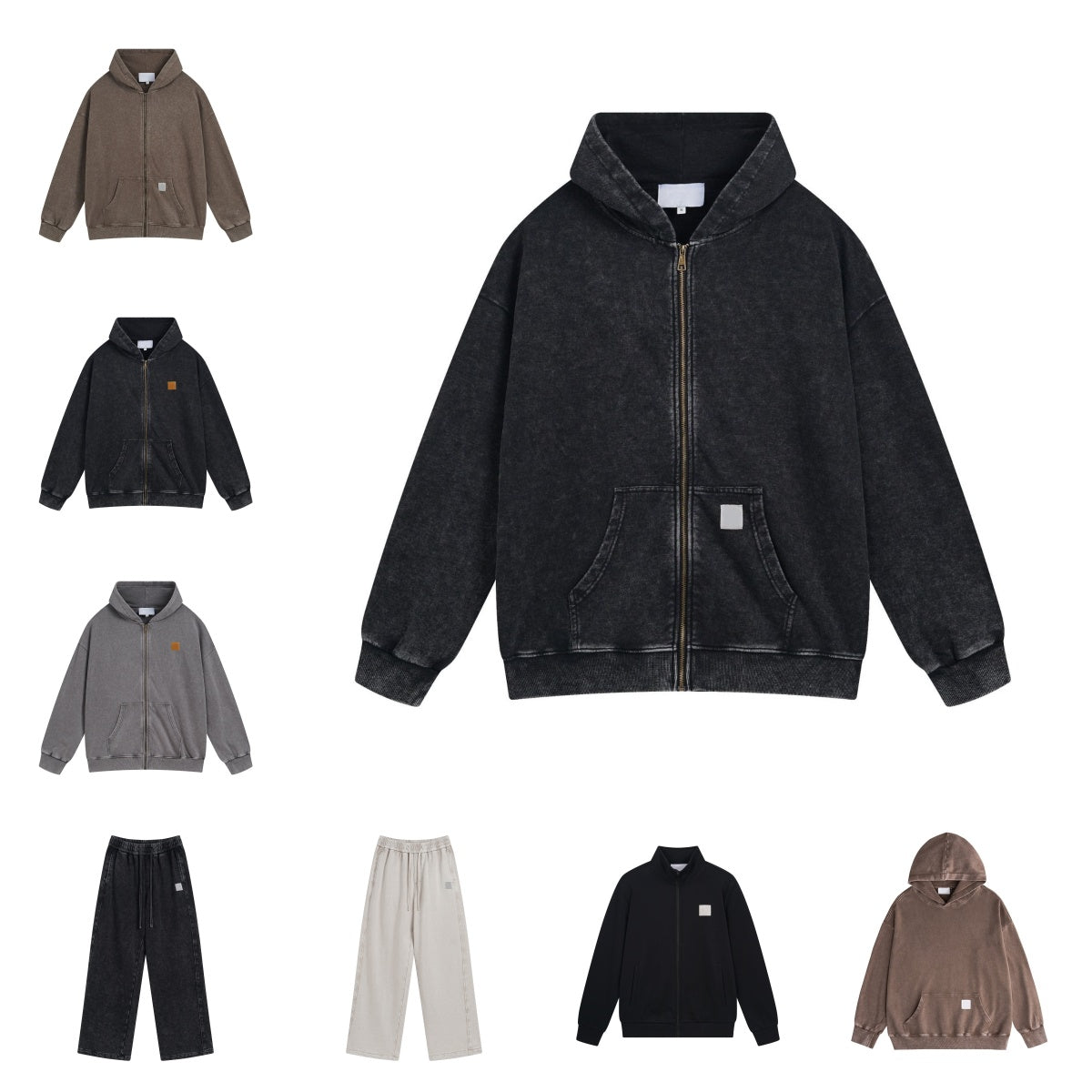 Men Tracksuit Set Zip Up Hoodie Men Hoody Designer Pullover Cotton Long Sleeve Distress Woman Sweater Grey Hoodie Designer Joggers Men Sweatsuit Swe