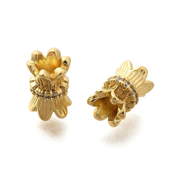 Placage de crémaillère en laiton micro pavé de perles de zircone cubique claires