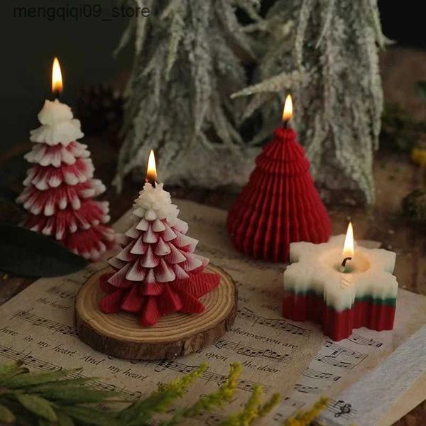 Figurines Luxury Decoration Candle Christmas Scented Candle box Creative Handmade Home Fragrance Festive Decor Christmas Tree Candles L24091