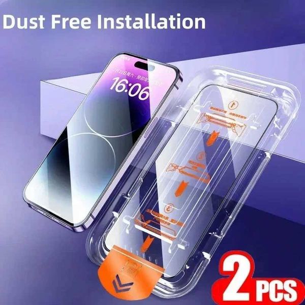 New 8K oil resistant coating dust-free installation screen protector suitable for iPhone 16 15 13 12 14 Pro Max Mini 16 Plus 13 Mini Glass O