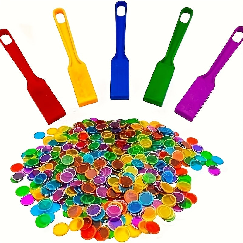 TEMU Magnetic Bingo Wand, 5-pack & 100 Metal Chips, 5 Colors - Large Group Game, Family Night, , Educational Science Too