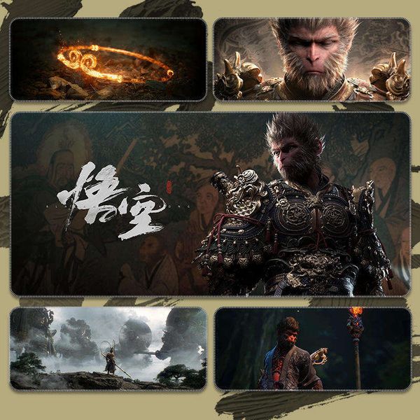 Black Myth Mousepad Rug Wu Kong Gaming Mat Large Size Computer Keyboard Gamer Mouse Pad Non slip Speed Desk Mats