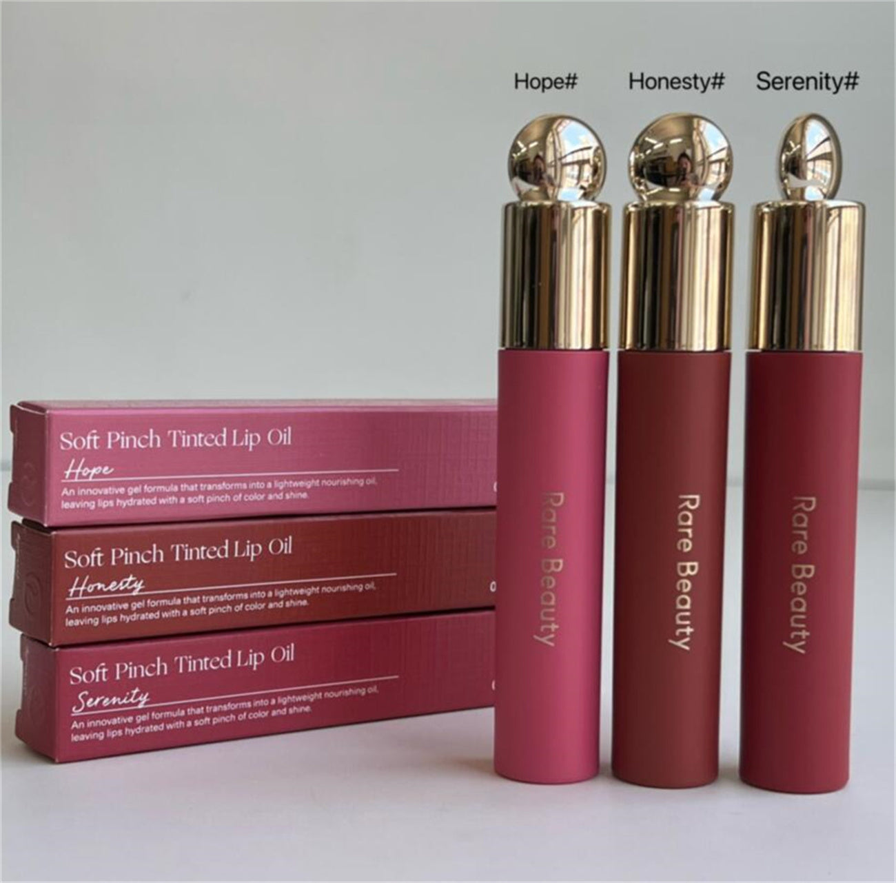 Rare Beauty Soft Pinch Tinted Lip Oil Lip Gloss 3ml Liquid Lipstick Honesty Serenity Hope Lipbalm Long Lasting Moisturizing Lip Glaze Cosmetics