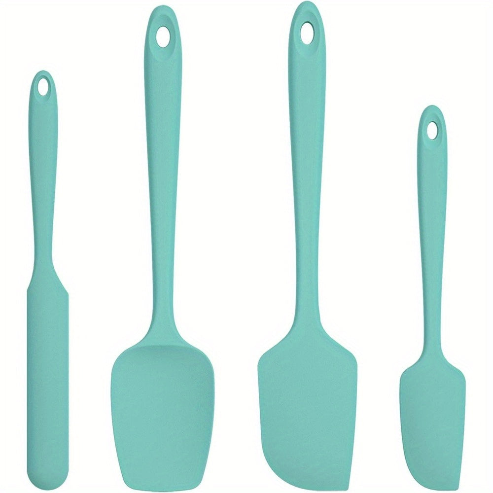 TEMU Silicone Spatula Set Food Grade Rubber Spatulas Upgrade Strong Handle Spoonula With Ergonomic Grip Heat Resistant Utensils For Nonstick Cookware