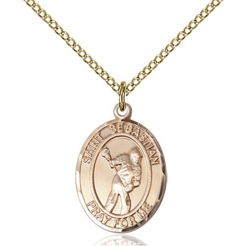 14kt Gold Filled St. Sebastian Pendant-LaCrosse