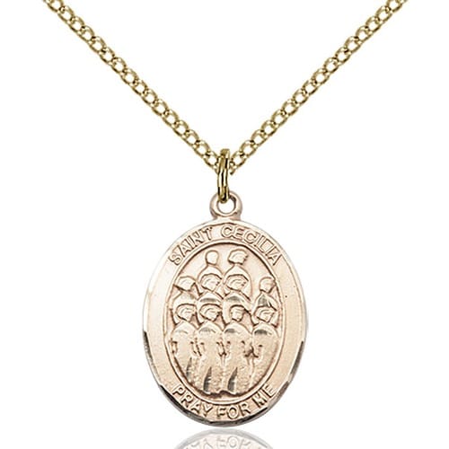 14kt Gold Filled St. Cecilia - Choir Pendant