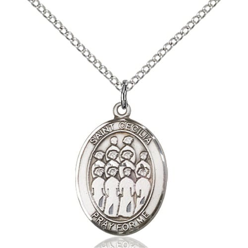 Sterling Silver St. Cecilia - Choir Pendant