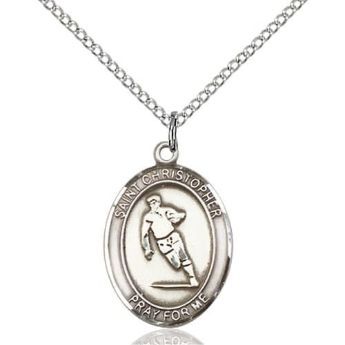 Sterling Silver St. Christopher - Rugby Pendant