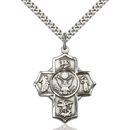 Sterling Silver 5-Way - Army Pendant