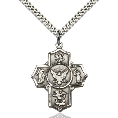 Sterling Silver 5-Way - Navy Pendant