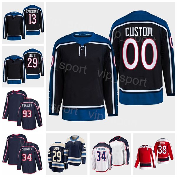 Reverse Retro 2023 Hockey 96 Jack Roslovic Jersey 14 Gustav Nyquist 13 Johnny Gaudreau 29 Patrik Laine 93 Jakub Voracek 38 Boone Jenner Cole