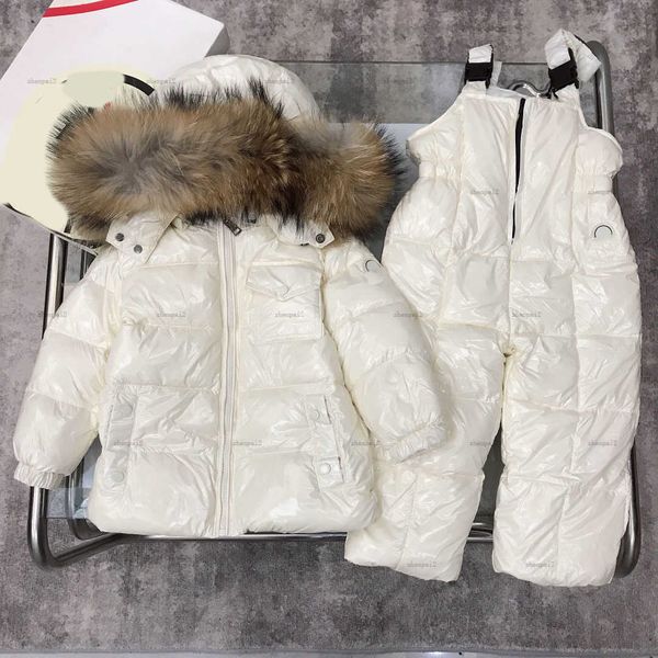 Luxury Down kids coat Plush collar kids designer clothes toddler Winter insulation set Size 90-150 hooded child jacket