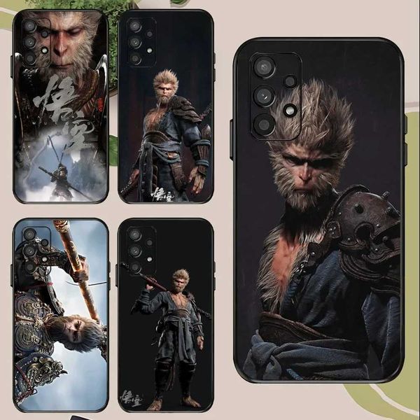 Black Myth Wukong Hot Chinese Games Phone Case For Samsung A52 A12 A51 S21 Edge S22ULTRA S23 S20LITE Plus Ultra Black Cover CL240823