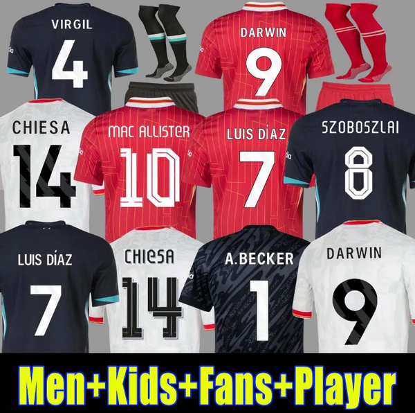 new Sets Suits Baby Kids Clothing sets Customized Children athletic outdoor apparel SALAH jerseys SZOBOSZLAI CHIESA MAC ALLISTER DARWIN LUIS