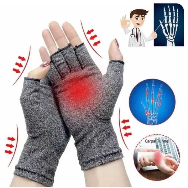 Cycling Gloves Fingerless Compression Arthritis Gloves Motorcycle Gloves Women Men Joint Pain Relief Wrist Support Fitness Training Sport Gl