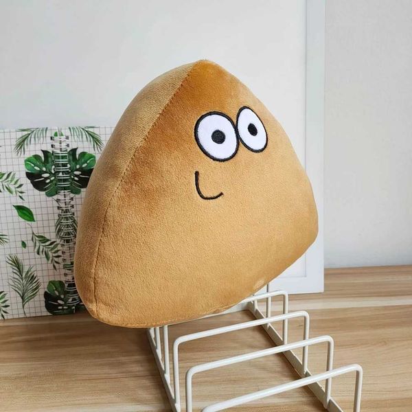 Plush Dolls My Pet Alien Pou Plush Cute Peripheral Triangle Square Brown Smiley Face Cute New Doll For Children Birthday Gifts Christmas J24