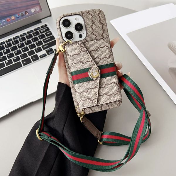 Phone Case iPhone Case for Apple iPhone 16 Pro Max 15 Pro 14 12 16 Plus 11 X XR XS XsMax Luxury Wallet Card Holder Edging Crossbody Mobile C