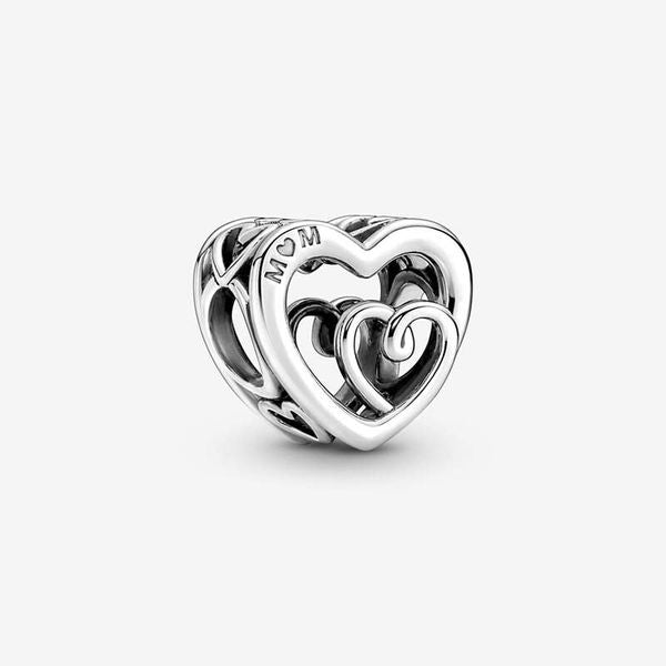 Entwined Infinite Hearts Charm 925 Sterling Silver Snake Chain Bracelet Making Components Women Jewelry Luxurious Charm Necklace Pendant cha