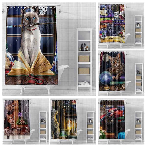 Home Showers Oil Painting Style Bathroom Curtains Waterproof Fabric Bathroom Curtains Modern Shower Curtains 180x200 240x200 W240808