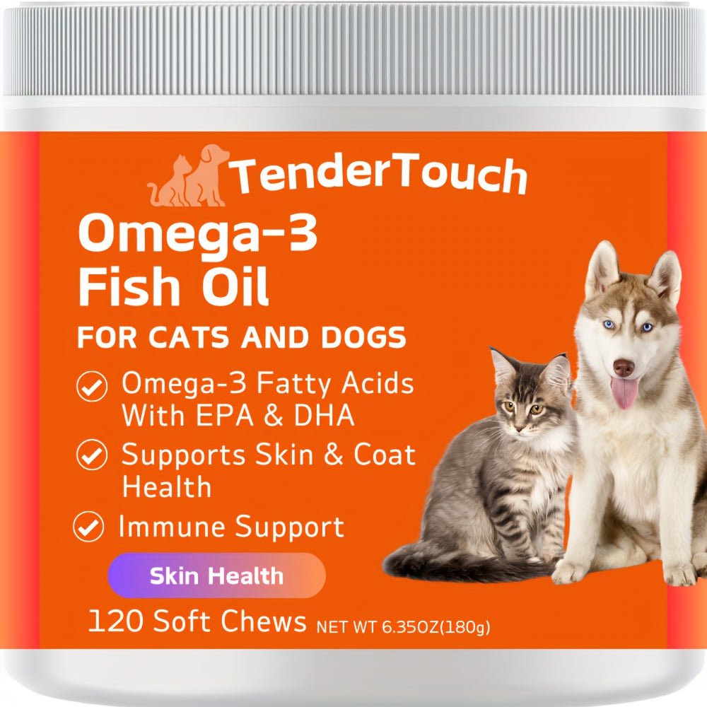 TEMU 1-pack (120 ) Tendertouch -3 Fish Oil Supplement For - Epa & Dha Rich Formula, Light Beige & Coat Health, Joint, System, Health, With Natural -3