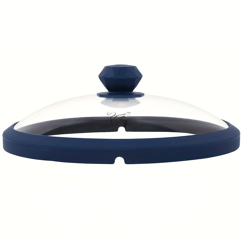 TEMU 10, 5 Inch Microwave Glass Splatter Guard Lid With Anti-scald Silicone Handles & Vented Edge - Heat-resistant, Easy- Pot Cover For Oven,