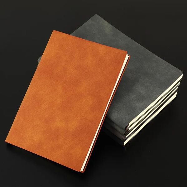 wholesale A5 Colorful Notebooks Thickened Business Notepads Customized Hand Ledger Student Stationery Writing NoteBook PU Leather Page Divid
