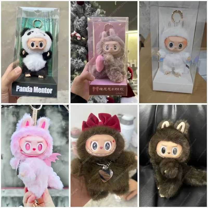 Hot New The Mosther Labubu Change Series Box Cute Vinyl Dolls Brown Pink Black White Vigny Little Leader Panda Pendant Gift Z250520