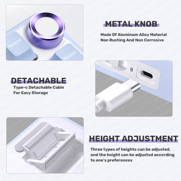 RK R75 Mini Gaming Mechanical Keyboard 81Key 2.4G Bluetooth Wireless-Wired Keyboard RGB HotSwap Gamer GASKET Keyboard teclado