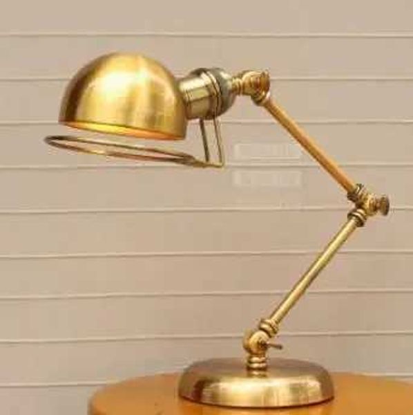 American fashion Decorative LED retro bronze rocker table lamp hotel bedroom bedside lamp study FG357 Z250211