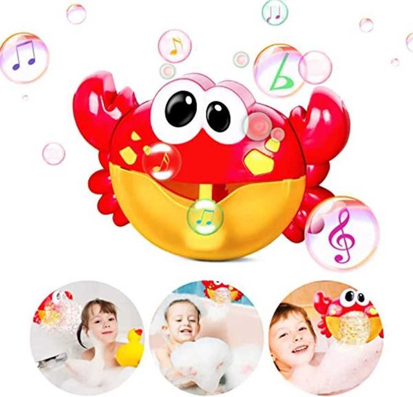 Novelty Games Outdoor Bubble Machine Crab Frog Music Childrens Bathroom Toys Bathtub Soap Automatic Bubble Machine Baby Bathroom Toys Q24112