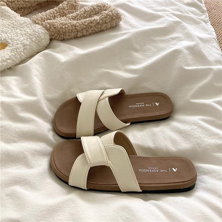 High - end Soft - soled Cross - strapped Slippers for Women New 2025 Summer Style Suitable for Outdoor Wear Women&#039;s Beach Sandals for Seaside